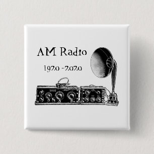Anpassa Vintage AM-radiomottagare Knapp
