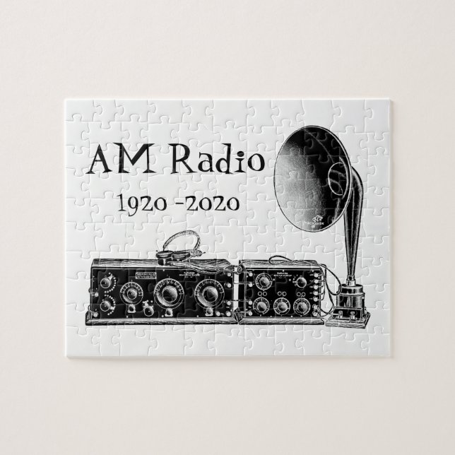 Anpassa Vintage AM-radiomottagare Pussel (Horisontell)