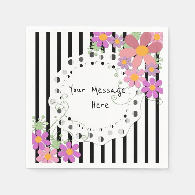 Anpassa, vintage, återge pappersservett (Framsidan)