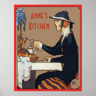 Anpassa Vintage Koffeskylt Poster