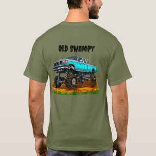 Anpassa Vintage Lastbil Med Enorm Höjning I Smutse T Shirt