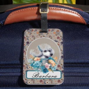 Anpassa Vintage Pudel Bagagebricka