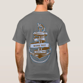 Anpassa Vintage Segling Ankartåg Banner T Shirt