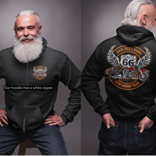 Anpassa Vintagens motorcykelväg 66 Vingar T Shirt