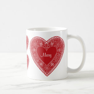 Anpassa Vintagens Snöre Heart Mugg