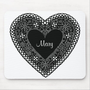 Anpassa Vintagens Snöre Heart Musmatta