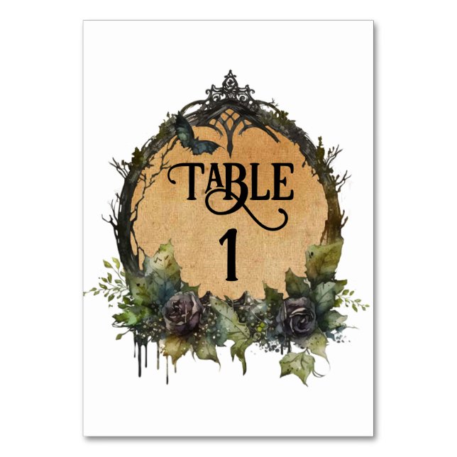 Anpassa Vintagens vattenfärg Bordsnummer (Framsidan)