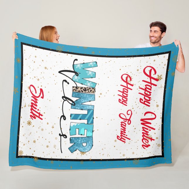 Anpassa vinter Vibes Fleecefilt (På plats)