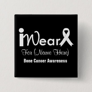 Anpassa vit Bone Cancer Knapp