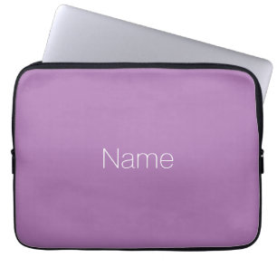 Anpassa vit elegant för Namn eller textlavender Laptop Fodral