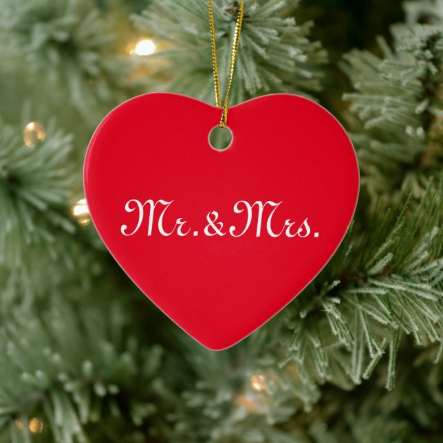 Anpassa vitt monokulärt Initialer-par Julgransprydnad Keramik (Träd)