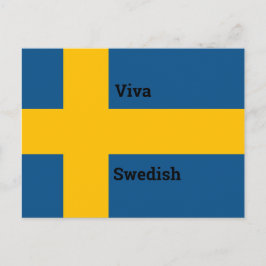 Anpassa Viva svensk Flagga design Vykort