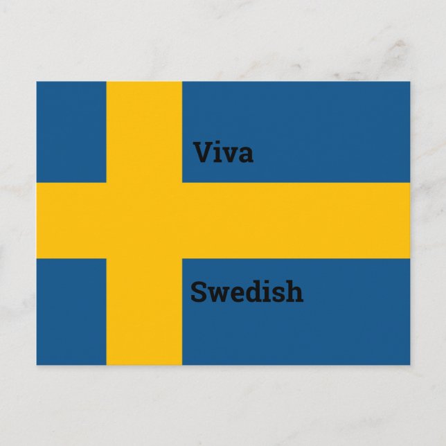 Anpassa Viva svensk Flagga design Vykort (Framsida)