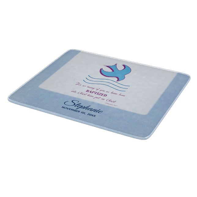 Anpassa, Vuxen Baptism Dove på Blue (Hörn)