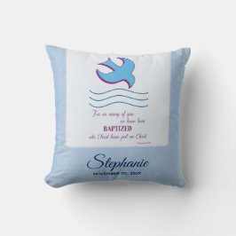 Anpassa, Vuxen Baptism Dove på Blue Kudde
