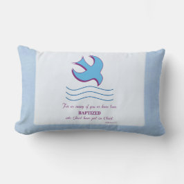 Anpassa, Vuxen Baptism Dove på Blue Lumbarkudde