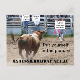 Anpassa vykortet "Charging Bull" Helg Vykort
