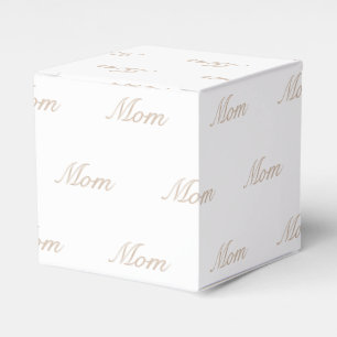 Anpassa w/Initial monogram beige tan White-gåva Presentaskar