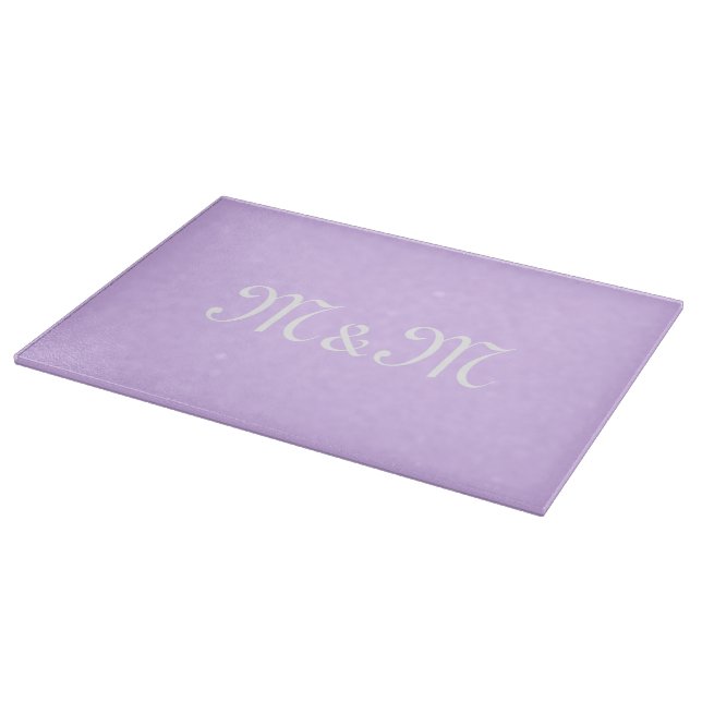 Anpassa w/Initial monogram White Brev lavender (Hörn)