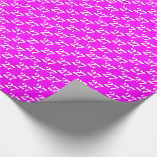 Anpassa w/Initial, Vit Brev, Nummer-magenta Presentpapper