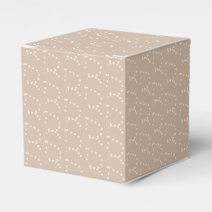 Anpassa w/Initial, White Brev, beige tan-present Presentaskar