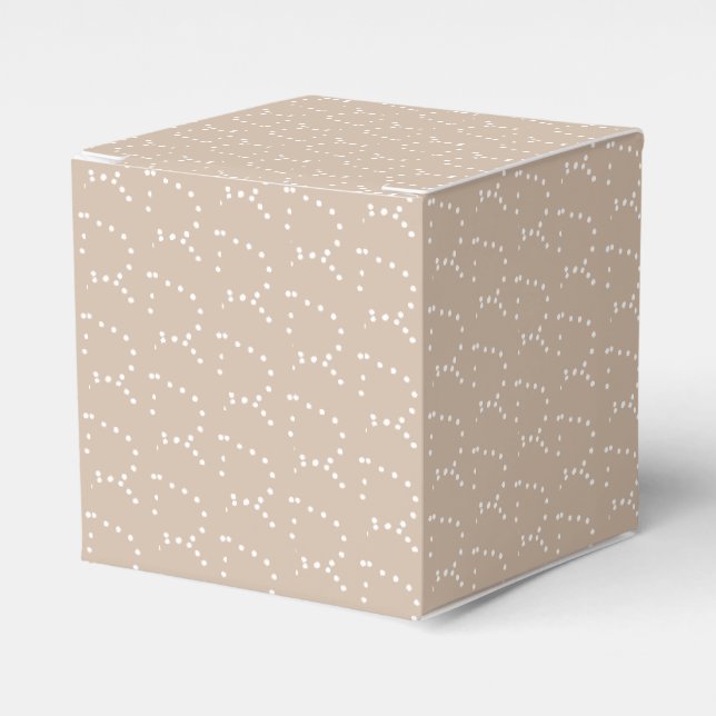 Anpassa w/Initial, White Brev, beige tan-present Presentaskar (Framsidan Sidan)