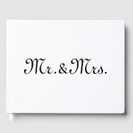 Anpassa w/Initialer pars svartvita monogram Gästböcker