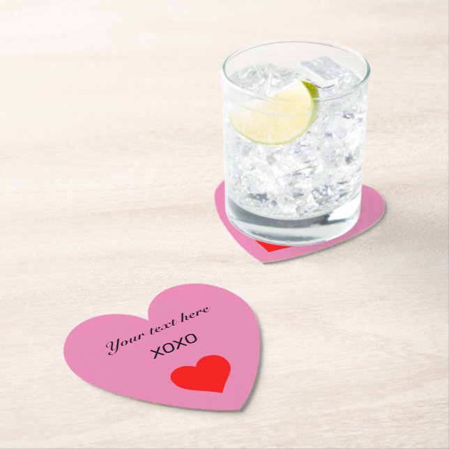 Anpassa XOXO HEART Underlägg Papper (Insitu)