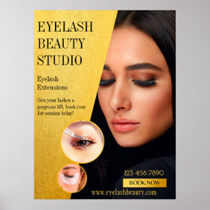 Anpassa ytterdörr för Eyelash Extensions Studio Fr Poster