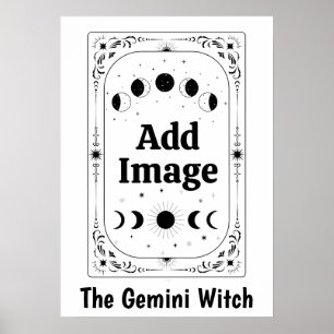 Anpassa Zodiak Tarot Astrologi Tvillingarna Häxa P Poster