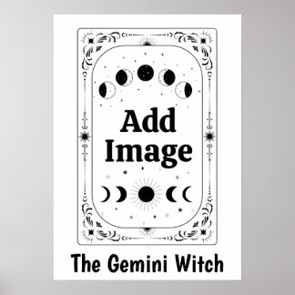 Anpassa Zodiak Tarot Astrologi Tvillingarna Häxa P Poster