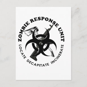 Anpassa Zombie Gift Response Team Gifts Vykort