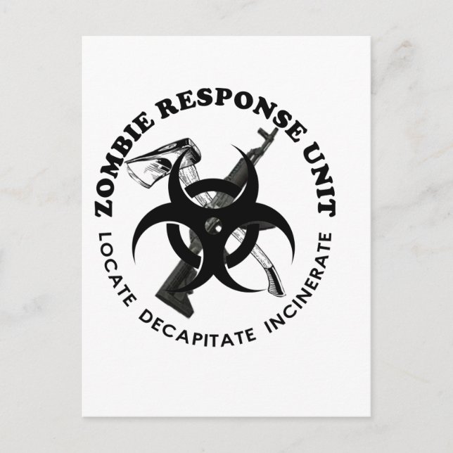 Anpassa Zombie Gift Response Team Gifts Vykort (Framsida)
