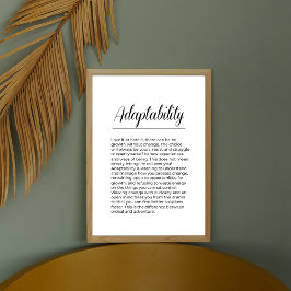 ANPASSABILITET - inspirationell, motiv till väggko Poster