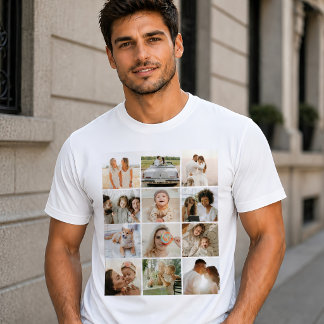 Anpassad 12 bilder collage t shirt