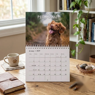 Anpassad 14 Foto Husdjur Hund 14 Namn Bildmall Kalender