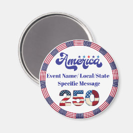 Anpassad 1776–2026 USA-flagga Magnet