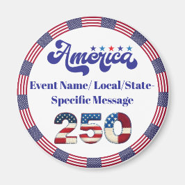 Anpassad 1776–2026 USA-flagga Magnet