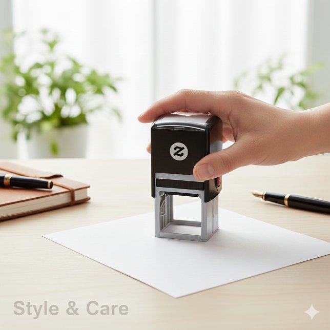 Anpassad 1,5 x 1,5 självbläckande stämpel för din  (Custom 1.5 x 1.5 Self Inking Stamp for Your Design)