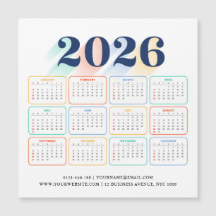 Anpassad 2026 Magnetisk Kalender – Modern & Elegan