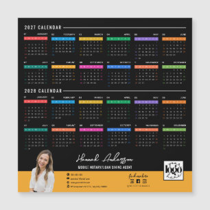 Anpassad 2027-2028 kalender företagslogotyp företa