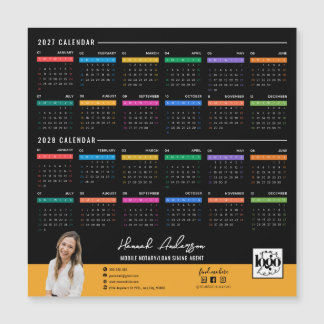Anpassad 2027-2028 kalender företagslogotyp företa