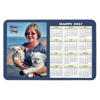 Anpassad 2027 Kalender Foto Magnet