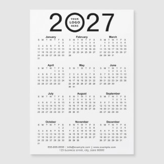 Anpassad 2027 Magnetisk Kalender Med Företagets Lo