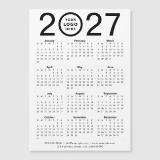 Anpassad 2027 Magnetisk Kalender Med Företagets Lo
