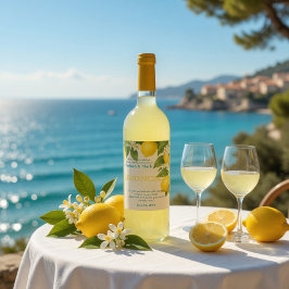 Anpassad 25-årsjubileum Limoncello-flasketikett Vinflaska Etikett