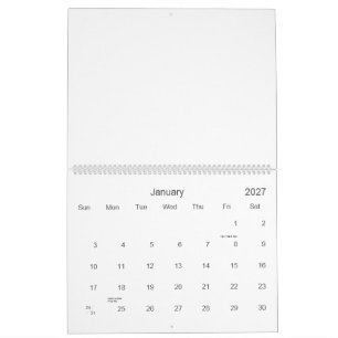 Anpassad 28 cm L x 36 cm B Endast siffror Kalender