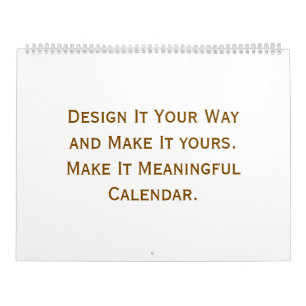 Anpassad 28 cm L x 36 cm B Klassisk ramlös Kalender