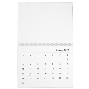 Anpassad 28 cm L x 36 cm B Klassiska nummer Kalender