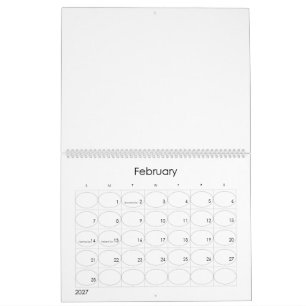 Anpassad 28 cm L x 36 cm B Modern Test Kalender